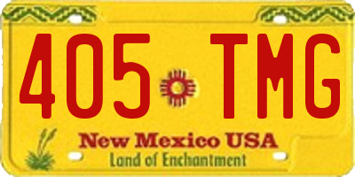 NM license plate 405TMG