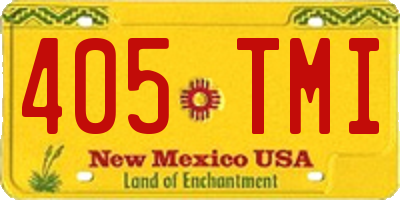 NM license plate 405TMI