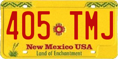 NM license plate 405TMJ
