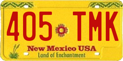 NM license plate 405TMK
