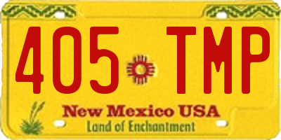 NM license plate 405TMP
