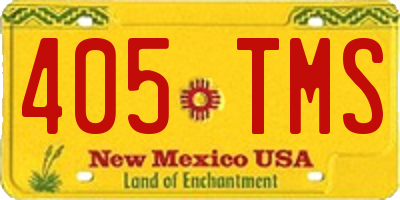NM license plate 405TMS