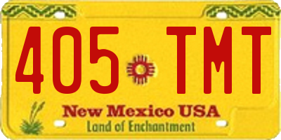 NM license plate 405TMT