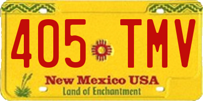 NM license plate 405TMV