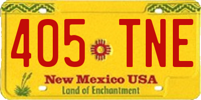 NM license plate 405TNE