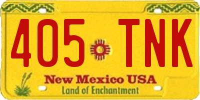 NM license plate 405TNK