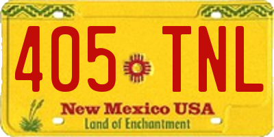NM license plate 405TNL