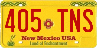 NM license plate 405TNS