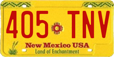 NM license plate 405TNV