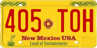 NM license plate 405TOH
