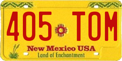 NM license plate 405TOM