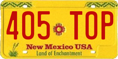 NM license plate 405TOP