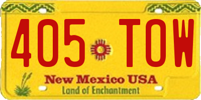 NM license plate 405TOW