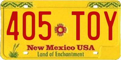 NM license plate 405TOY