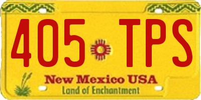 NM license plate 405TPS