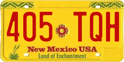 NM license plate 405TQH