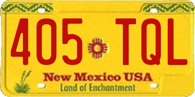 NM license plate 405TQL