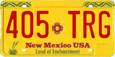 NM license plate 405TRG