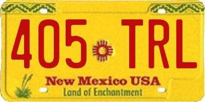 NM license plate 405TRL