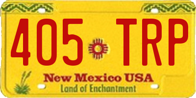 NM license plate 405TRP