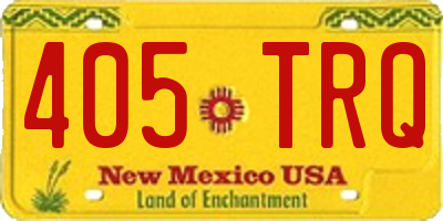 NM license plate 405TRQ