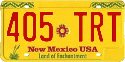 NM license plate 405TRT