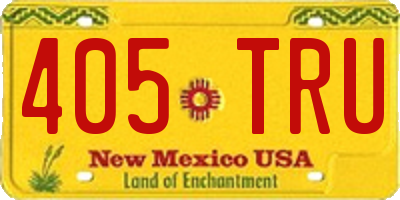 NM license plate 405TRU