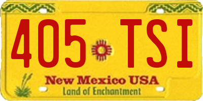 NM license plate 405TSI