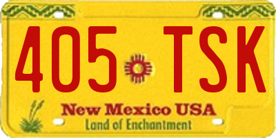 NM license plate 405TSK