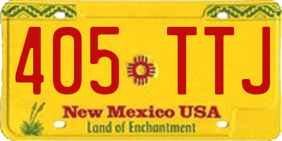 NM license plate 405TTJ