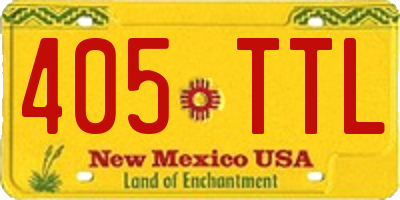 NM license plate 405TTL