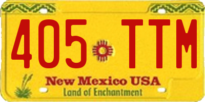 NM license plate 405TTM
