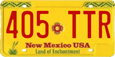 NM license plate 405TTR