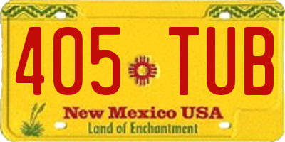 NM license plate 405TUB