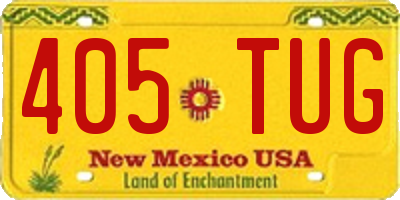 NM license plate 405TUG