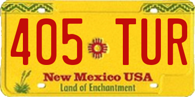 NM license plate 405TUR