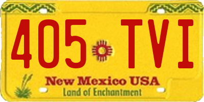 NM license plate 405TVI