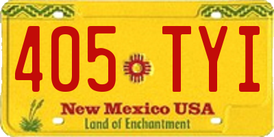 NM license plate 405TYI