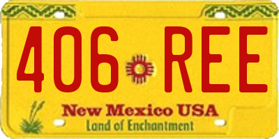 NM license plate 406REE