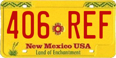 NM license plate 406REF