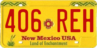 NM license plate 406REH