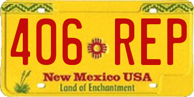 NM license plate 406REP