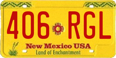 NM license plate 406RGL