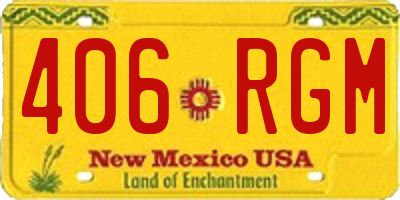NM license plate 406RGM
