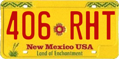 NM license plate 406RHT