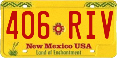 NM license plate 406RIV