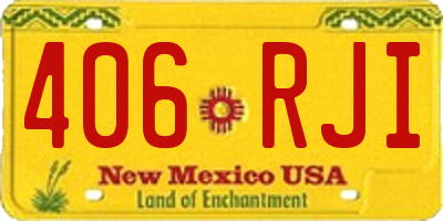 NM license plate 406RJI