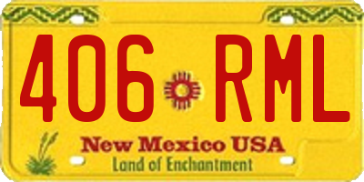 NM license plate 406RML