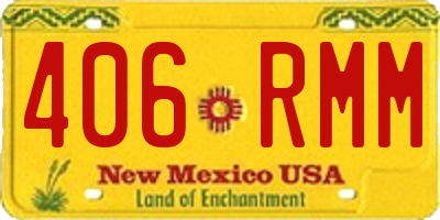 NM license plate 406RMM
