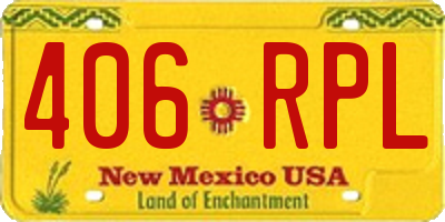 NM license plate 406RPL